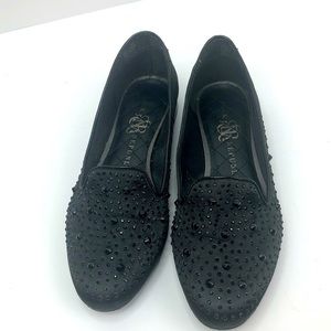 Beaded Black Flats Rock & Republic SZ: 6